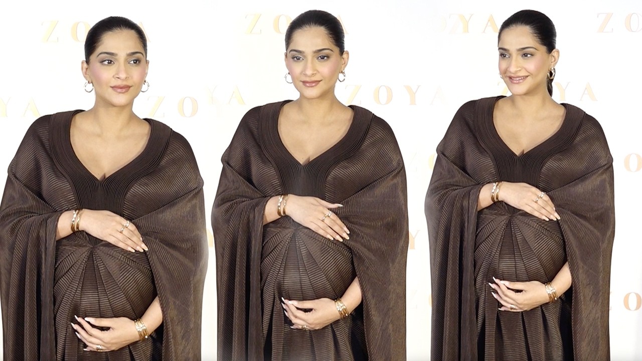 Sonam Kapoor At The Zoya’s Autograph Collection, Flaunts Her Baby Bump