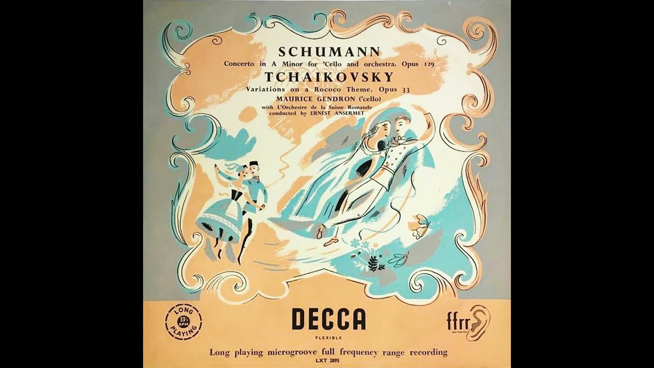 Maurice Gendron , Cello - Tchaikovsky : Rococo variations Op.33 (1953)