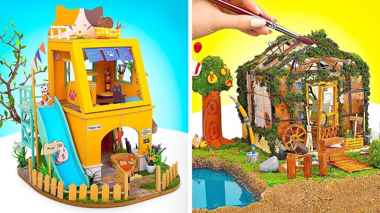 Casas Fofas DIY Em Miniatura Para Brincar