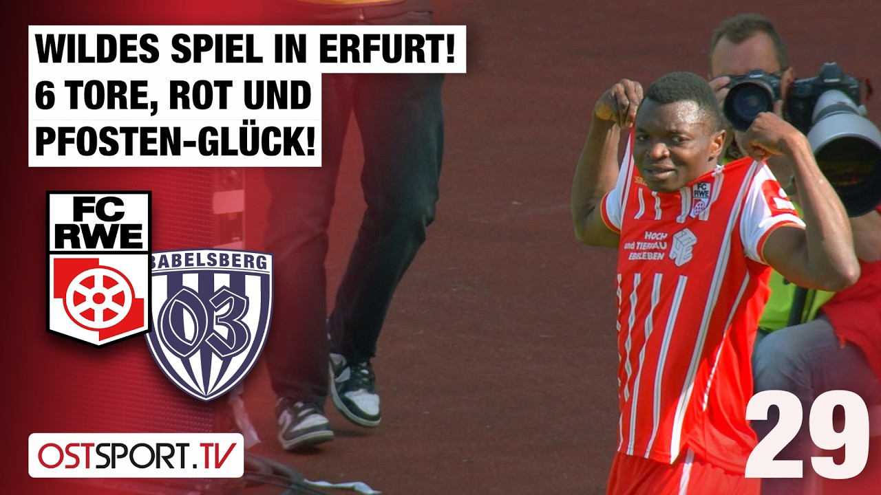 6 Tore & Rot! Wildes Spiel in Erfurt: FC Rot-Wei&szlig; Erfurt - SV Babelsberg 03 | Regionalliga Nordost