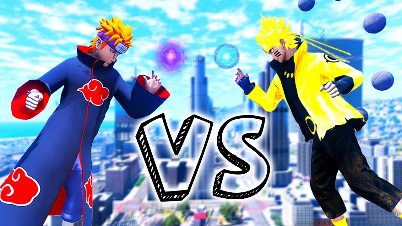 NARUTO  VS PAIN FIGHT LEAF VILAGE IN GTA 5  NARUTO KURAMA VS NAGATO PAIN IN GTA5 TAMIL !