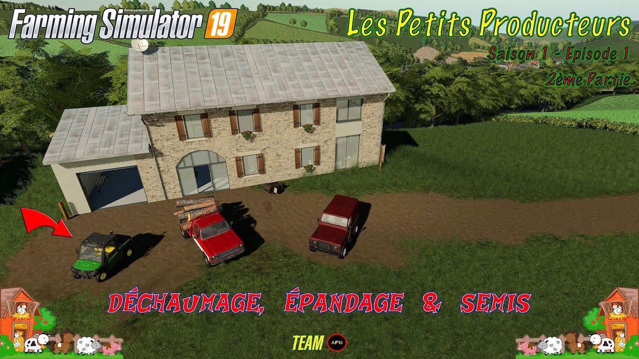[FS19] Les Petits Producteurs - S01E01 (2ème Partie) - Déchaumage, Epandage & Semis 🚜 FS19 🎮