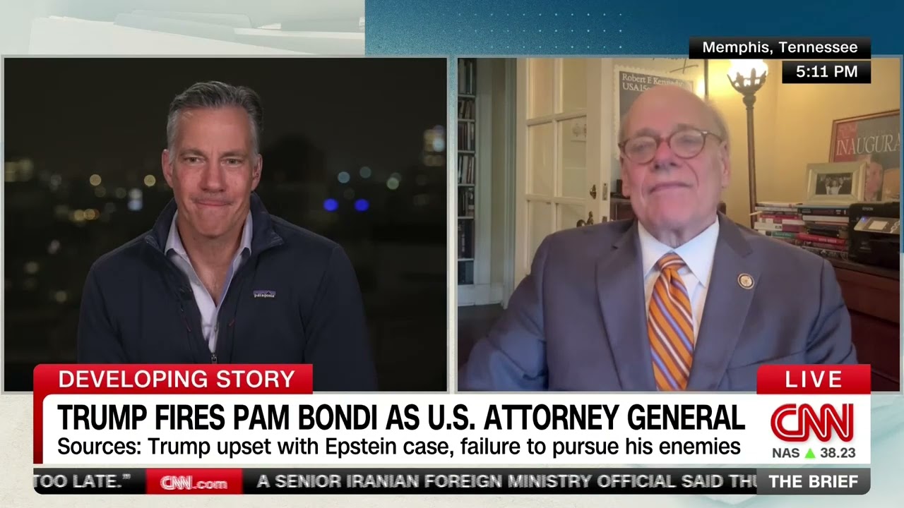 Congressman Cohen joins Jim Sciutto on CNN to discuss firing of Pam Bondi