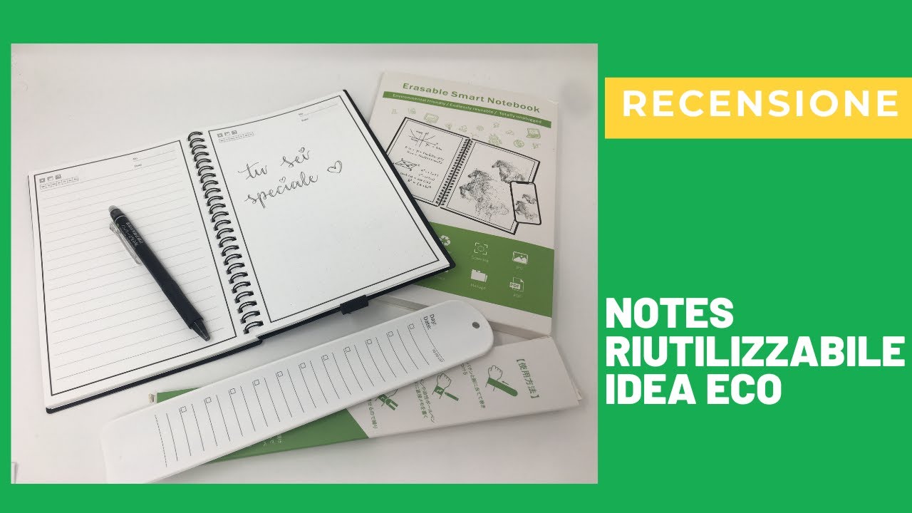 Notebook Riutilizzabile-Wearable notepad/smart reusable book - REVIEW
