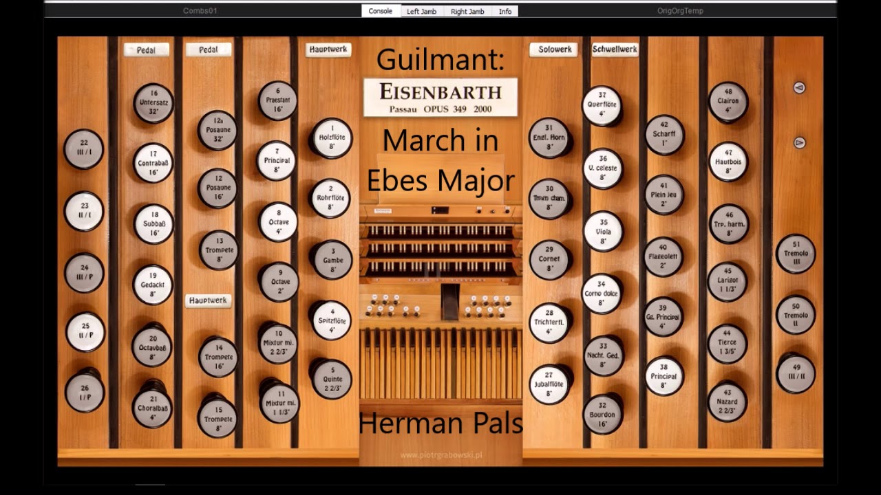 Alexandre Guilmant March in Ebes  major Opus 46 No 6, (Hauptwerk Friesach)