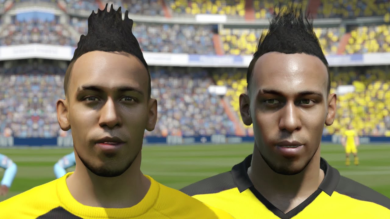 FIFA 16 vs FIFA 15 Faces Borussia Dortmund (Reus, Aubameyang, Hummels)