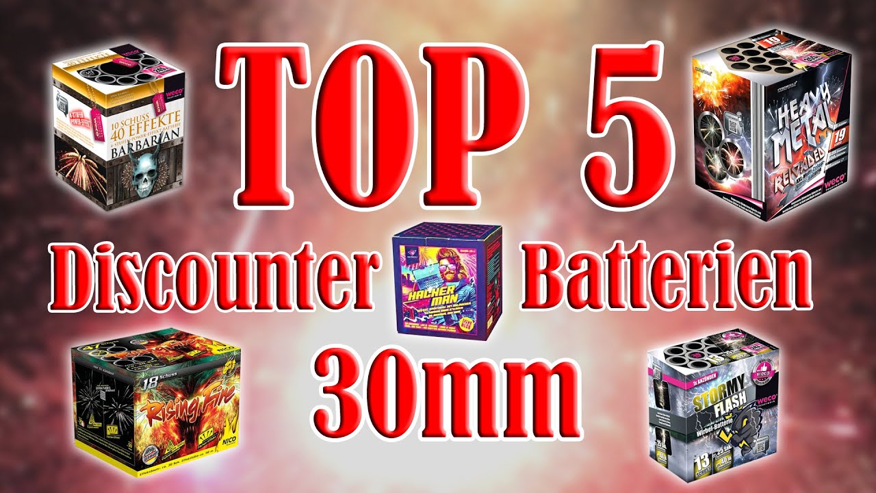 TOP 5 Discounter Feuerwerk Batterien 2024 | Kaliber 30mm [FULL HD]