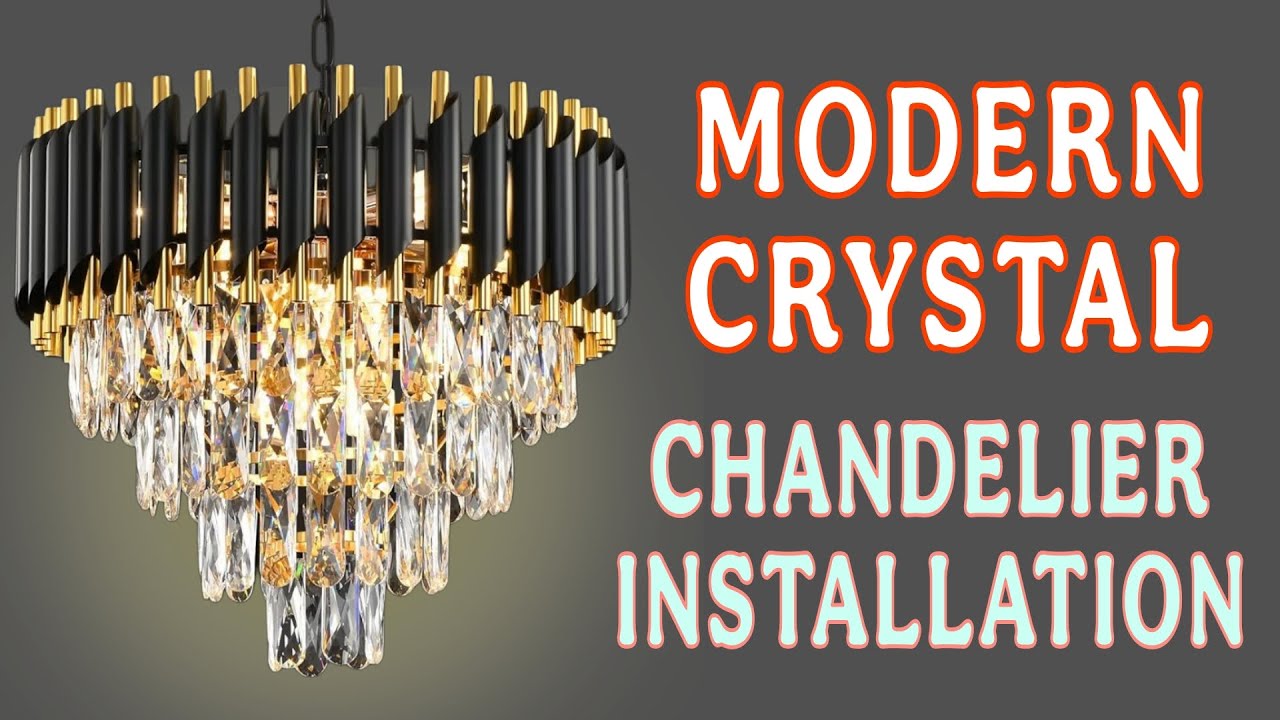 MODERN CRYSTAL CHANDELIER INSTALLATION | LED JHUMER INSTALLATION | #modernchandelier #jhumer #light 