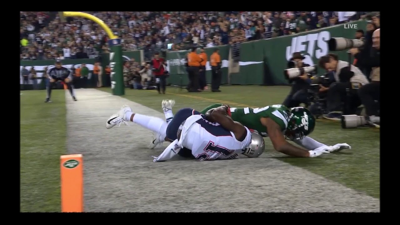 Tom Brady to Phillip Dorsett Touchdown - Monday Night Football - New York Jets New England Patriots