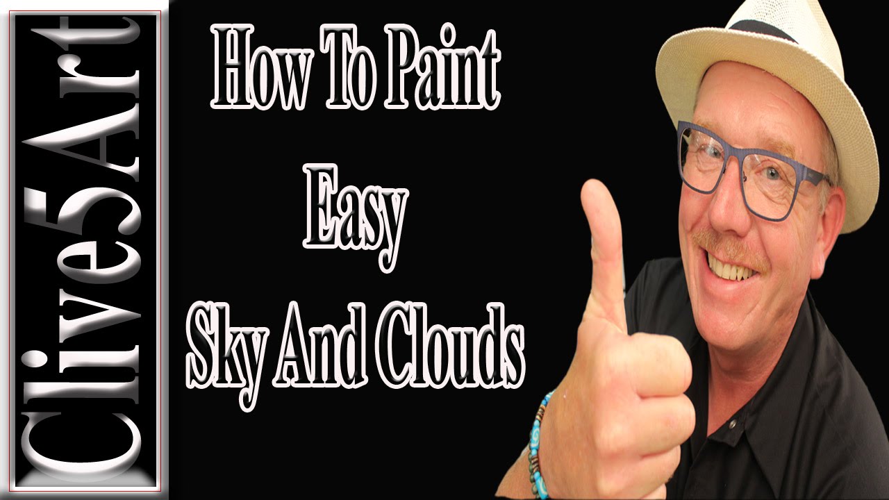 Easy & Simple Clouds, Acrylic painting for beginners,#clive5art