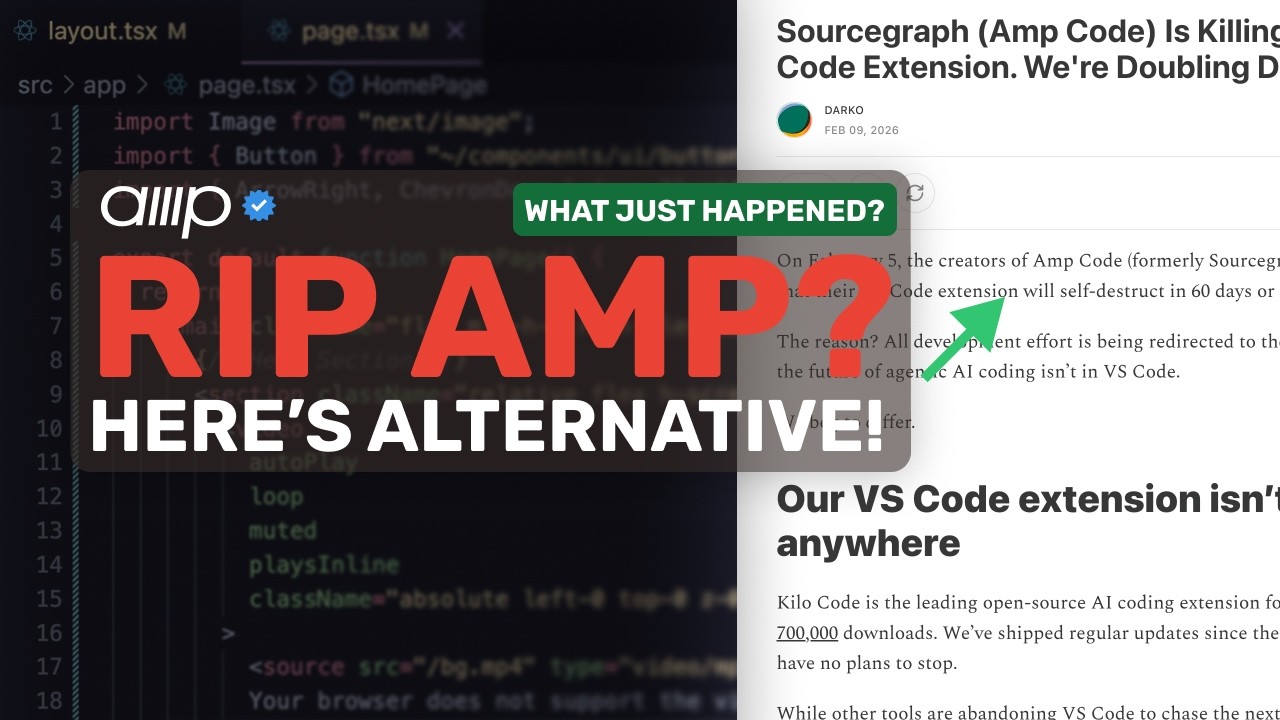 RIP Amp Code? : Расширение Amp Code VS Code больше не существует, вот вам альтернатива.