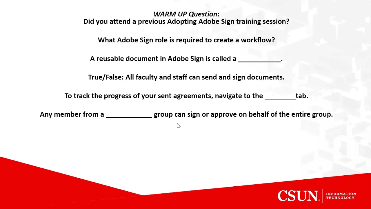 Adopting Adobe Sign - Workflow Designer Training