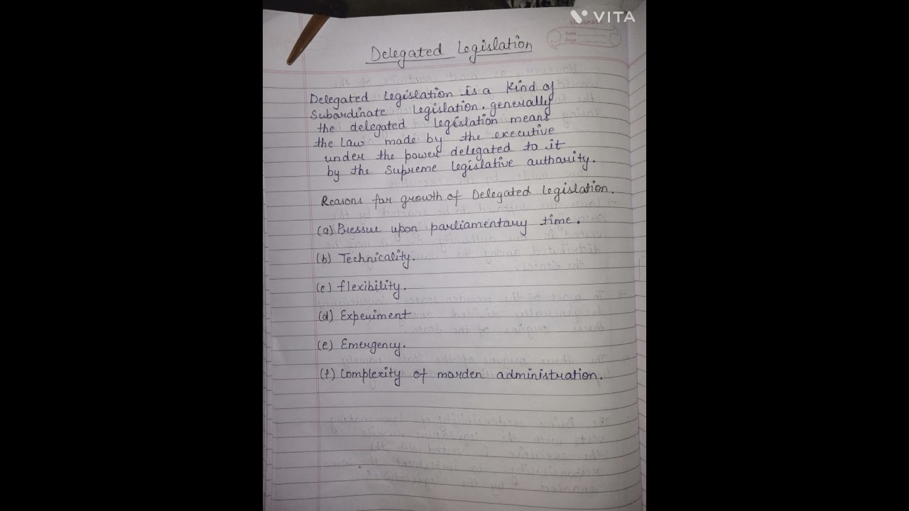 Delegated legislation - subordinate legislation - jurisprudence - source of law #lawnotes