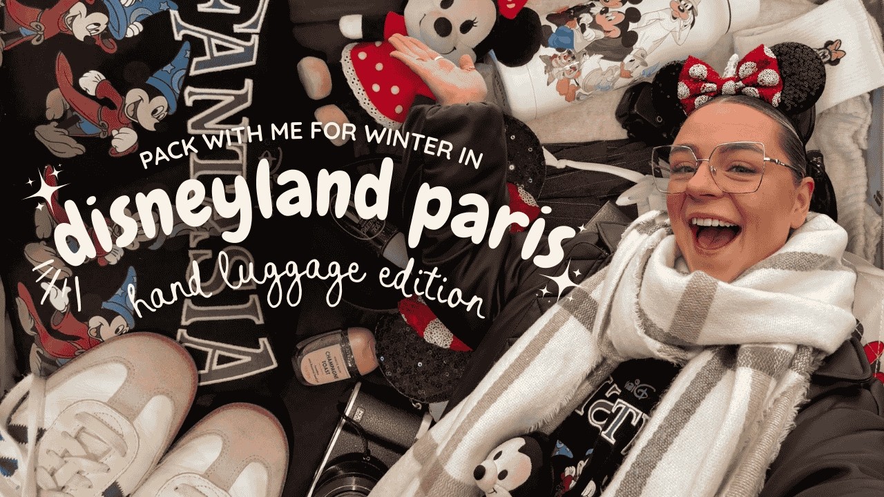 Pack With Me For Disneyland Paris in Winter  🏰💖🐭🎢 | Hand Luggage, Outfits + Travel Essentials