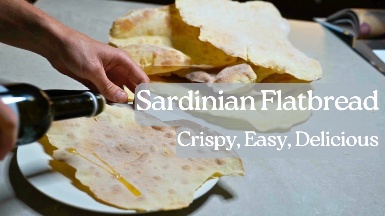 Making Sardinian Flatbread - Easy, Crispy, and Delicious!