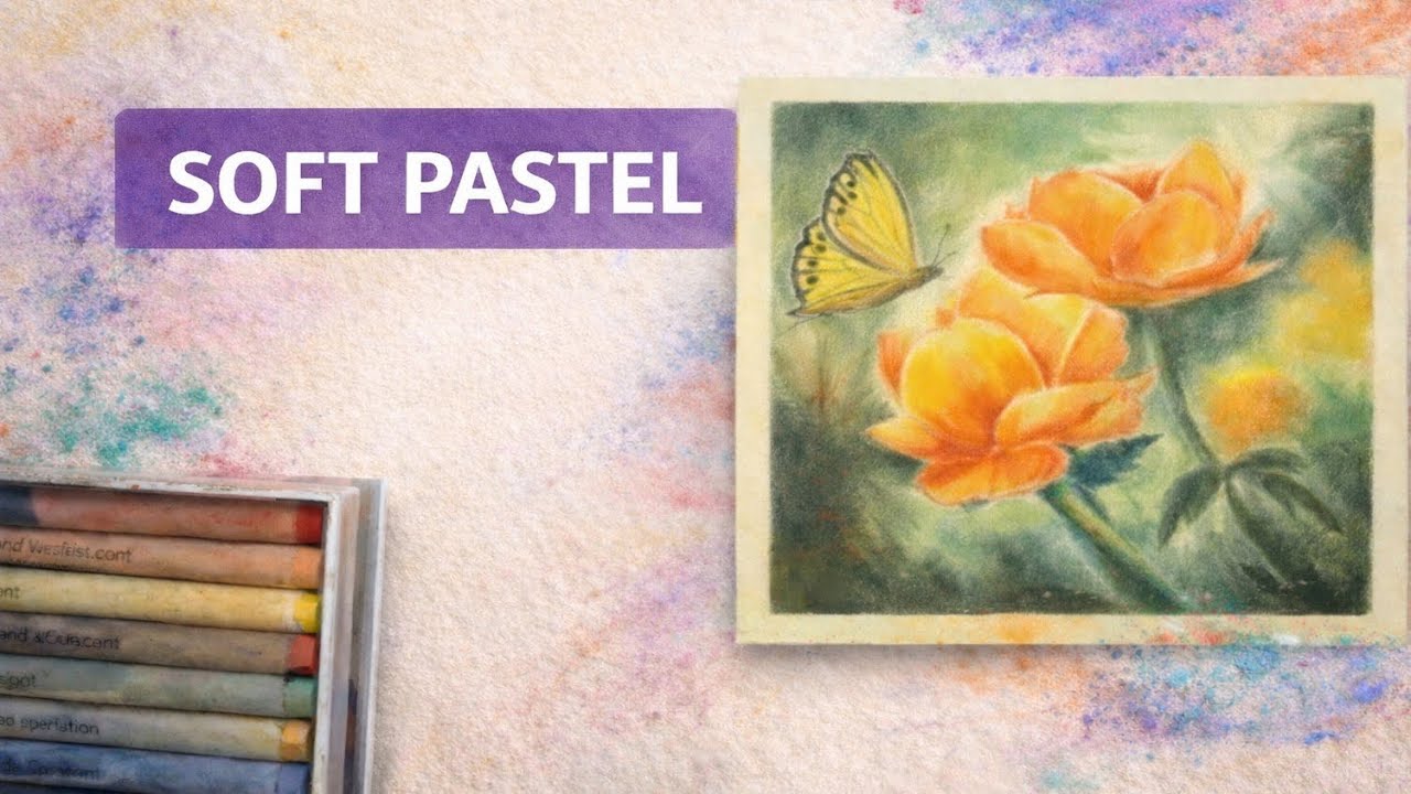 Dipingere fiori con pastelli morbidi, soft pastel tutorial
