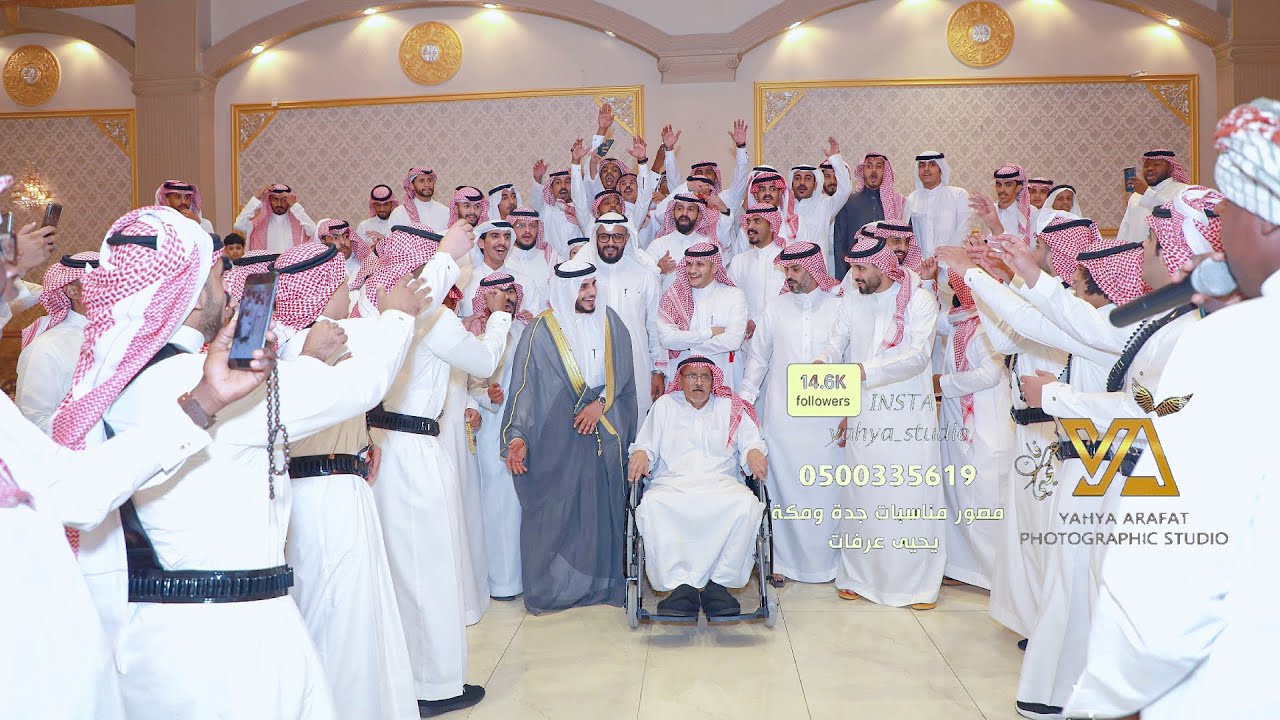 فيديو زواج محمد عوده علي المنتشري تصوير استديو التميز 0500335619 قاعة مون لايت جدة