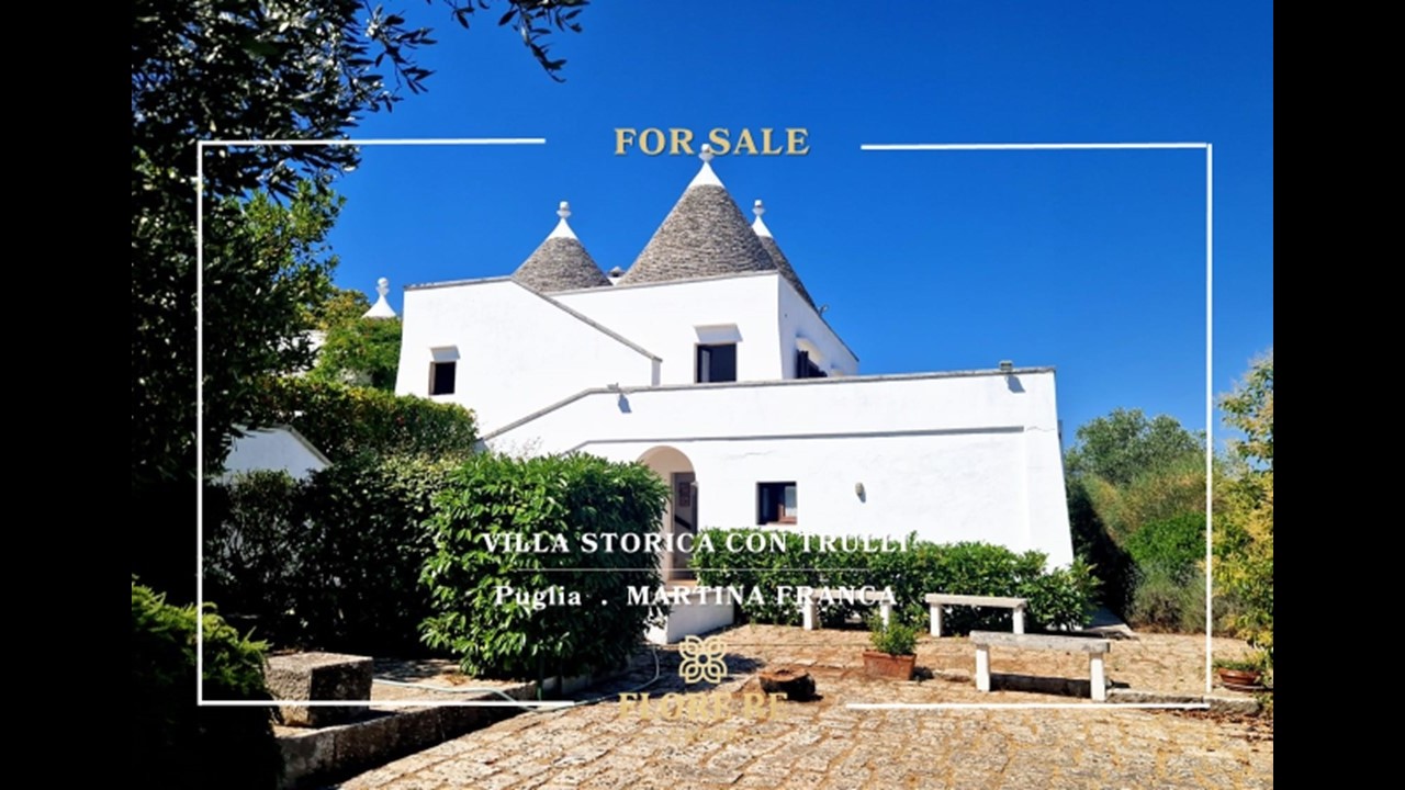 PUGLIA   VALLE D'ITRIA MARTINA FRANCA  TRULLI CON CASALE STORICO . VISTA PANORAMICA . FOR SALE