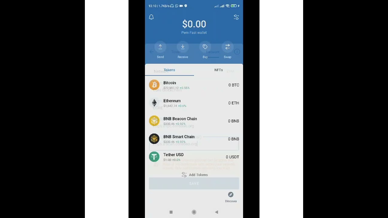 How To Add Core To Trust Wallet