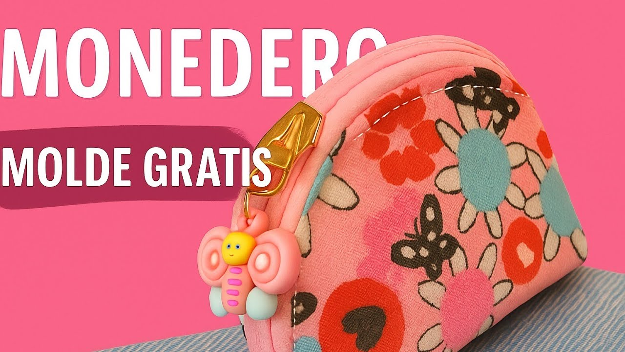 COMO HACER CARTERA O MONEDERO FÁCIL CON MOLDE GRATIS/ IDEAS CON  RETAZO/ SEWING/ PATRON DE COSTURA.