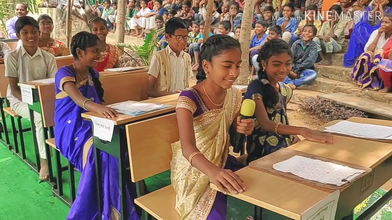 Mock assembly by 7th,8th class students.