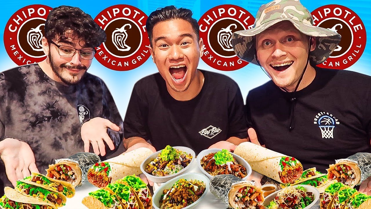 Eating ENTIRE Chipotle Menu w/ Jiedel & Rickle!