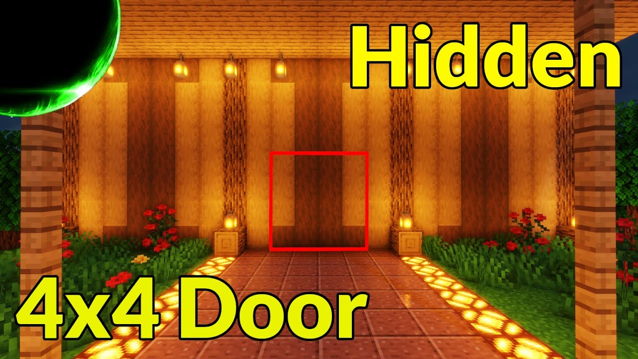Простая скрытая дверь 4x4 Piston Door (Java Edition, 1.21.11 и ниже) | Minecraft Redstone Enginee...