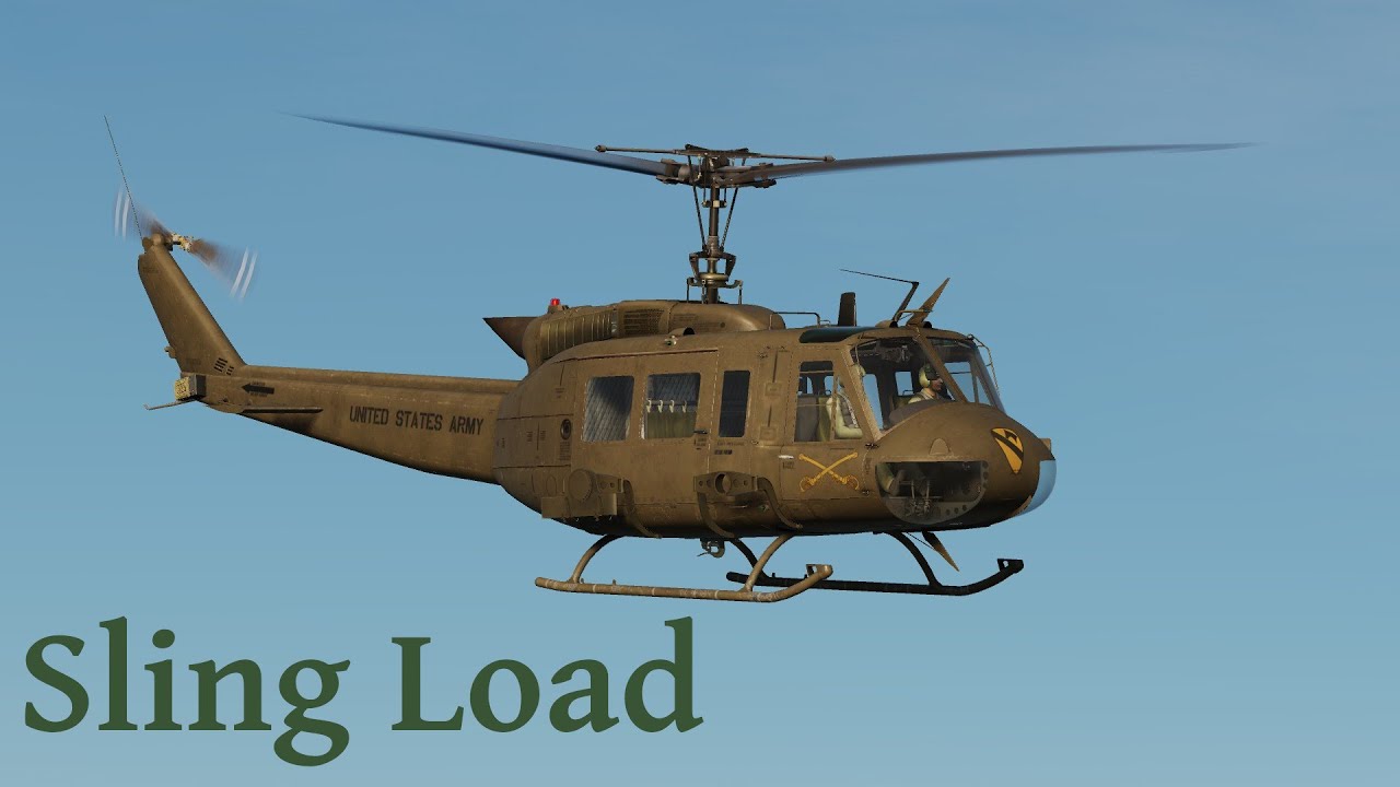 Груз на подвеске вертолета DCS UH-1H