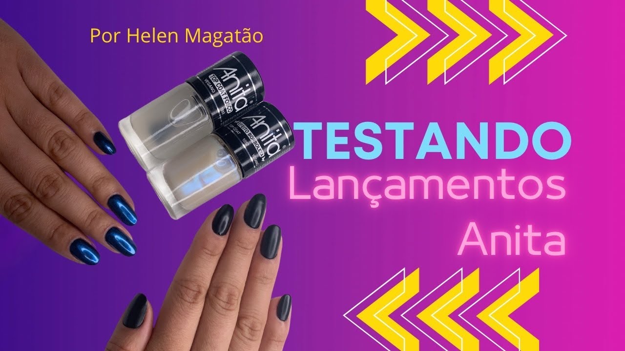 Resenha lançamento Anita - Top Coat Fosco e Efeito Borboleta