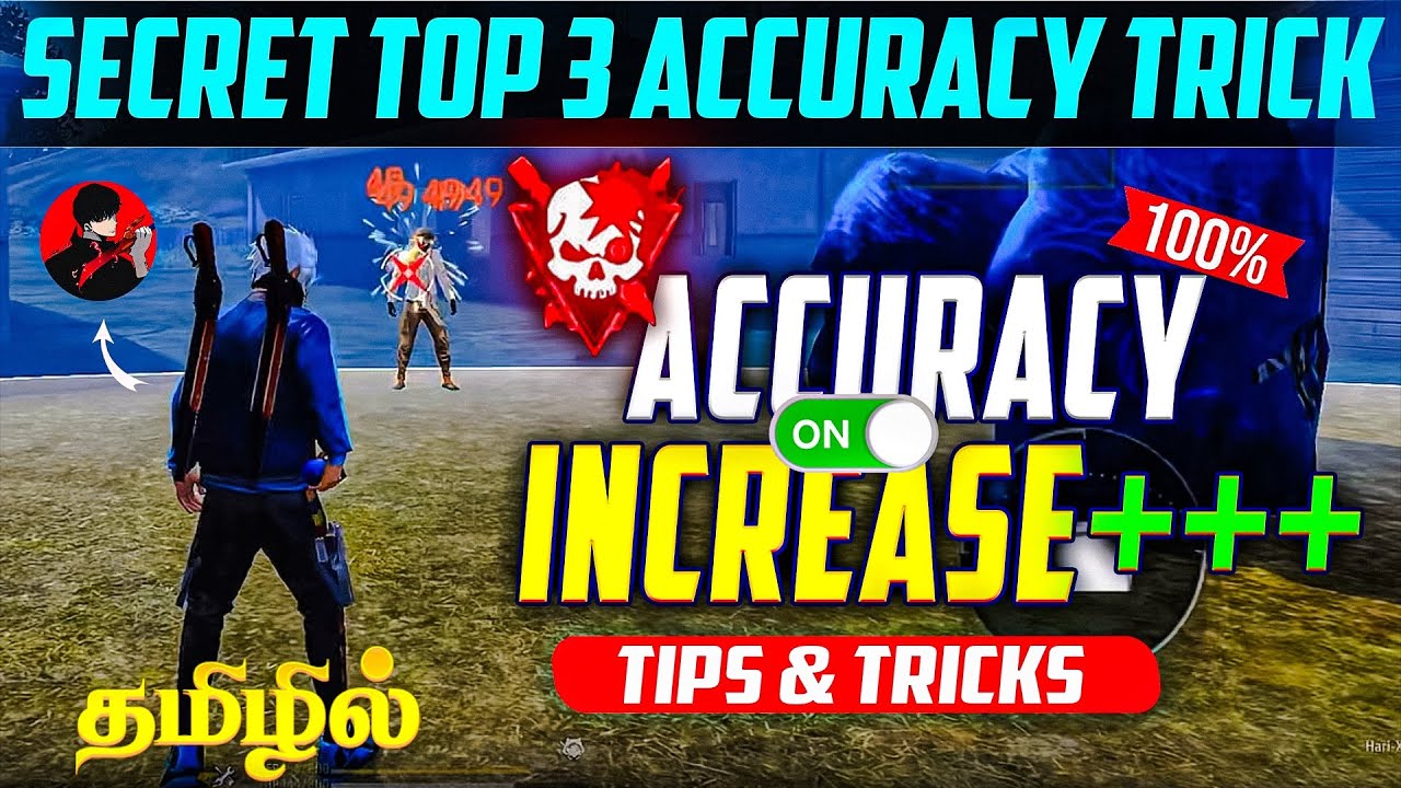🔥 Secret Accuracy+++ Headshot Tricks Tamil | Top 3 Accuracy Onetap Tips Tamil ✅ | Free Fire 