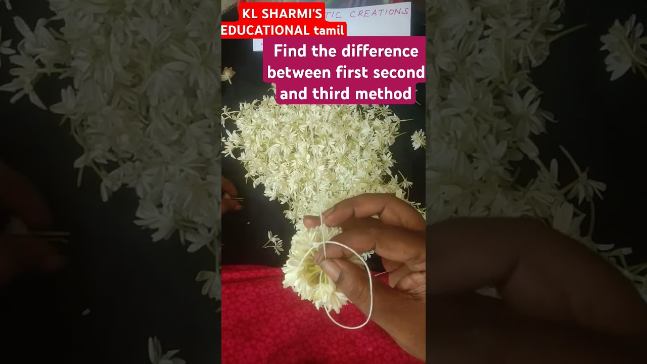 garland making tutorial மாலை கட்டுவது எப்படி method3 