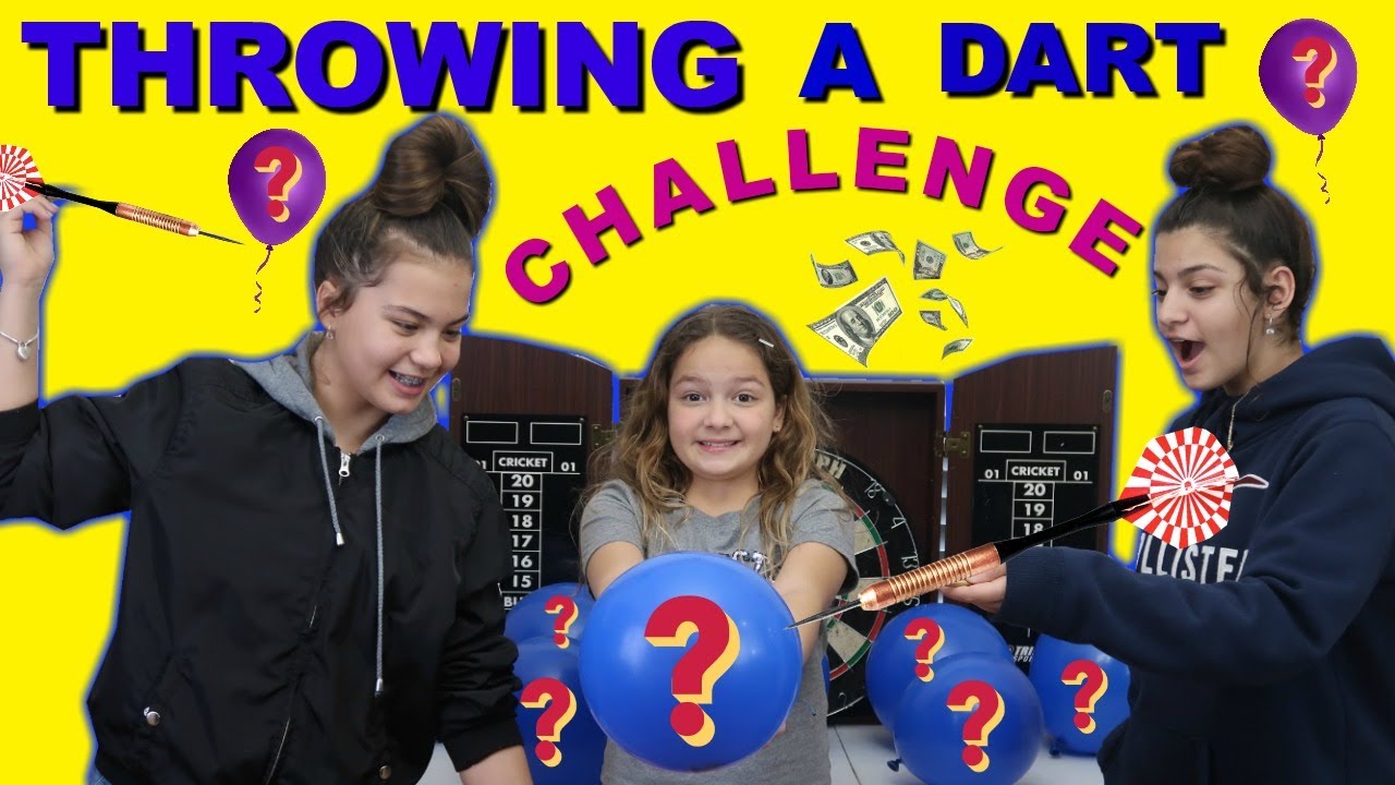 THROWING A DART :MONEY POPPING BALLOONS CHALLENGE !!