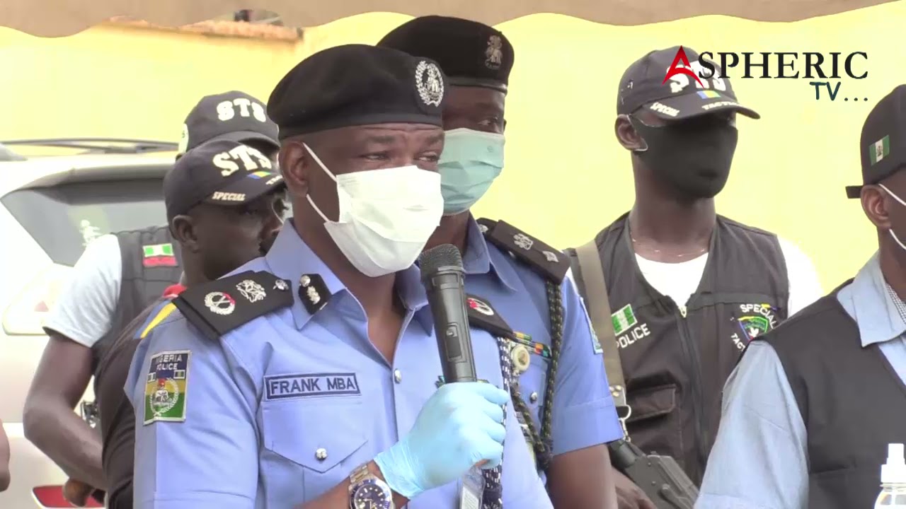 Frank Mba speech on different suspects arrested by nigeria police force