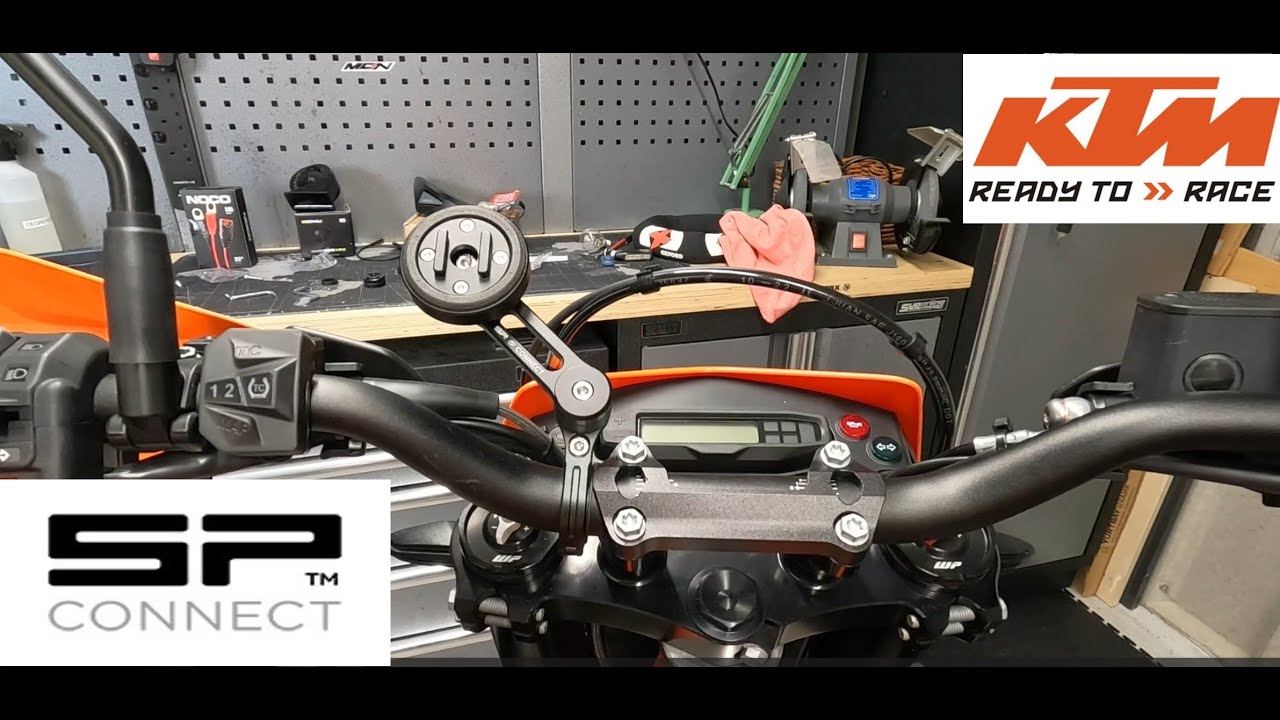 SP-Connect phone holder on a KTM 690 smc r