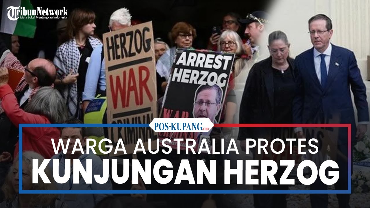 Ribuan Orang Demo di Australia Tolak Kunjungan Presiden Israel