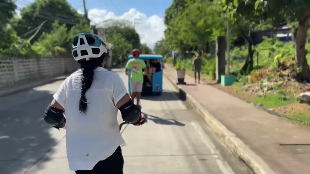E-Scooter Traveling Around Boracay, Philippines