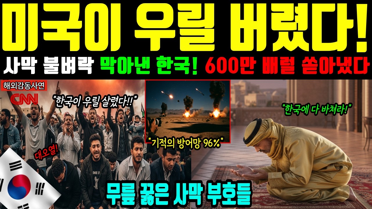 [해외감동사연] 미국의 배신에 잿더미 될 뻔한 두바이! 하늘 덮은 폭격 96% 찢어버린 한국 방패에 평생의 은혜 갚겠다며 눈물 쏟은 사막 국왕
