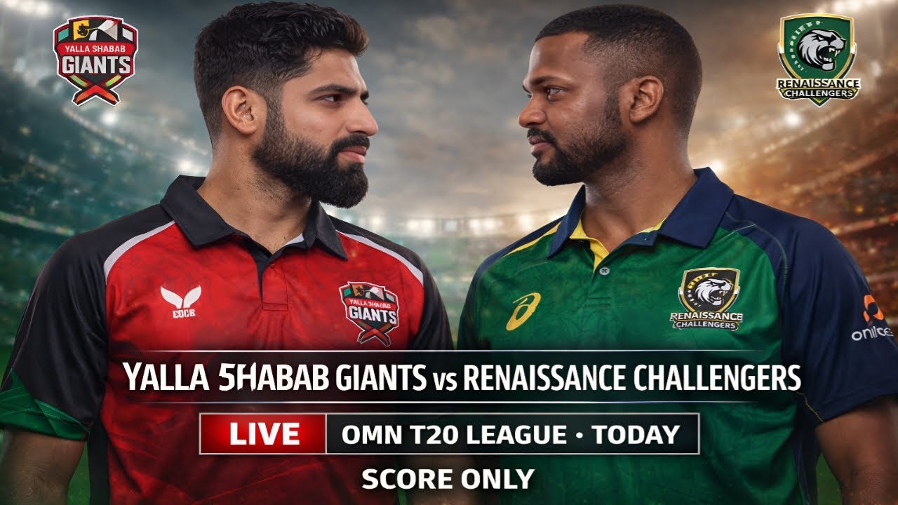 Yalla Shabab Giants vs Renaissance Challengers LIVE  Score | OMN T20 League Score Today | YSG vs OTD