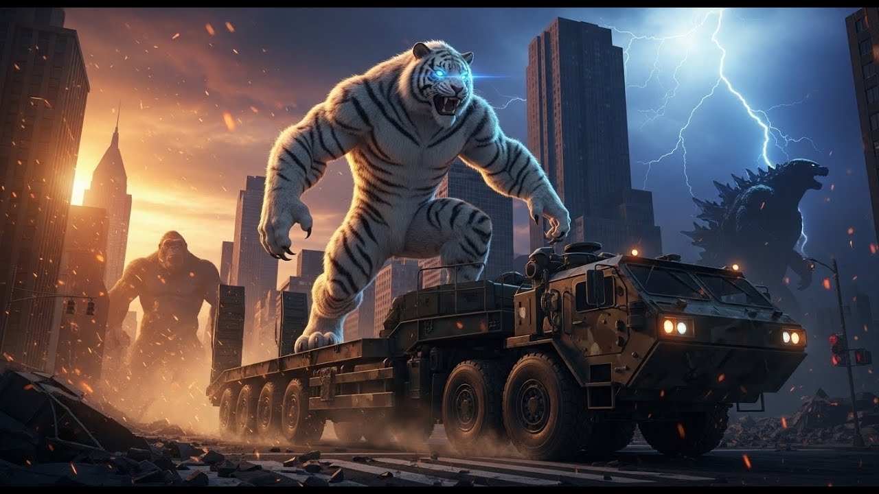 epic battle king kong and godzilla vs tiger man past 32