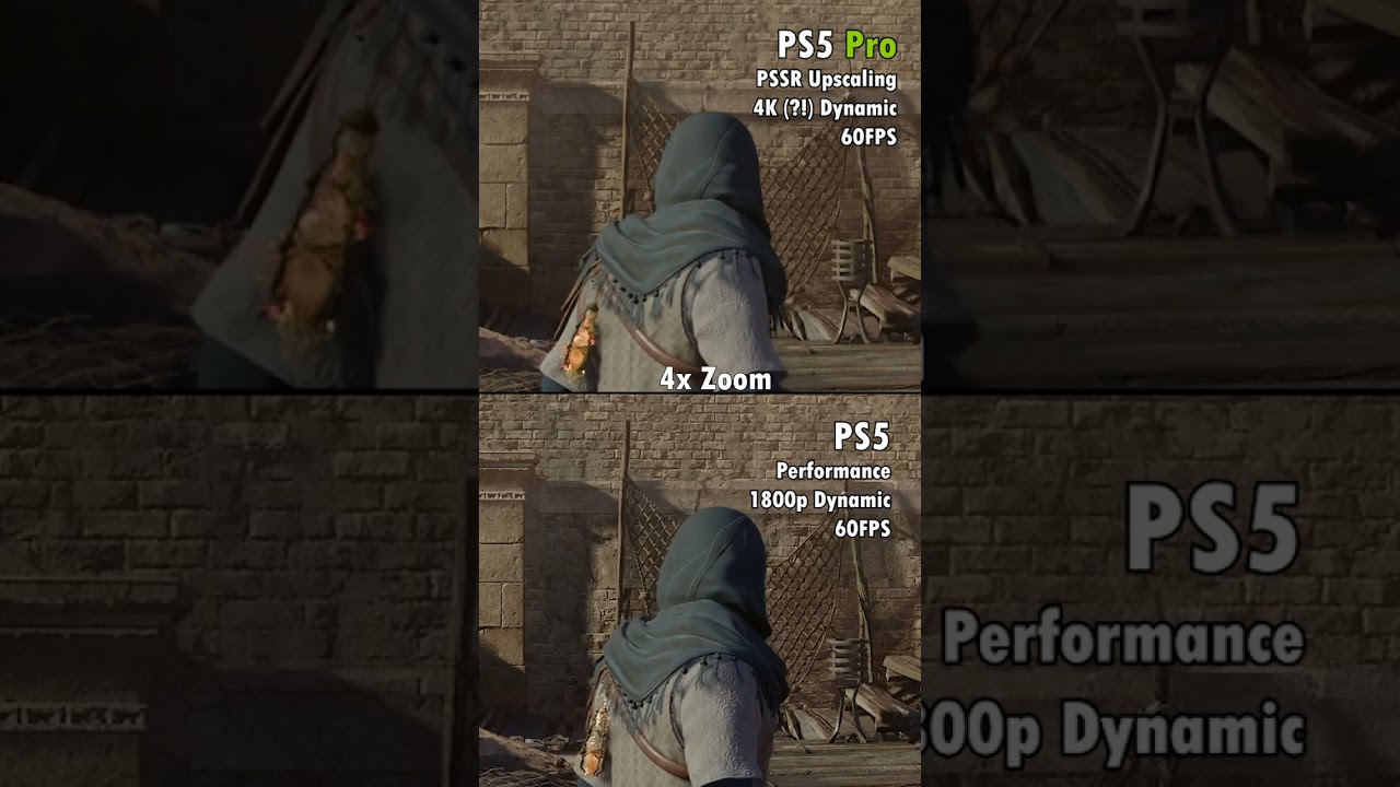 PS5 Pro looks worse vs. Old PS5 for AC Mirage #ps5 #ps5pro #acmirage