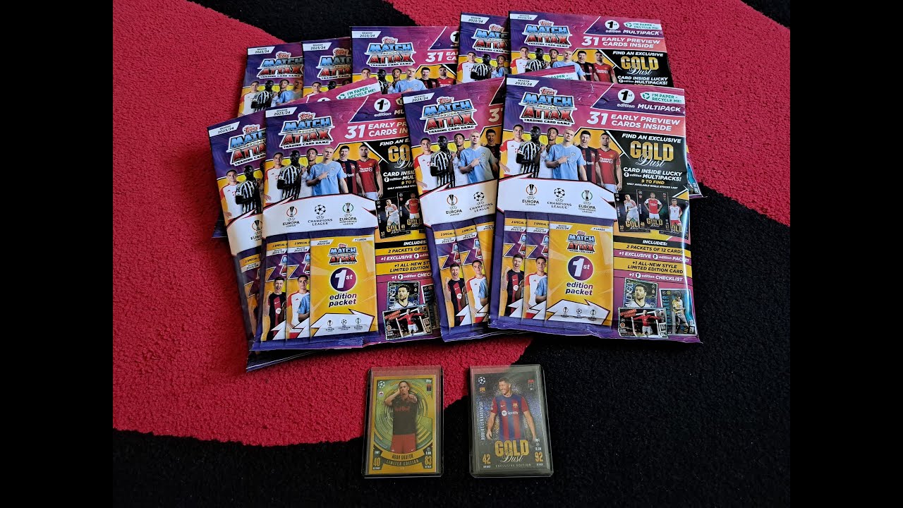 HIT!!! NOWOŚĆ!!! TOPPS MATCH ATTAX 2023/24 - UNBOXING MULTIPACKÓW - SZOK!!! TRAFIAM ZNOWU GOLD DUST!