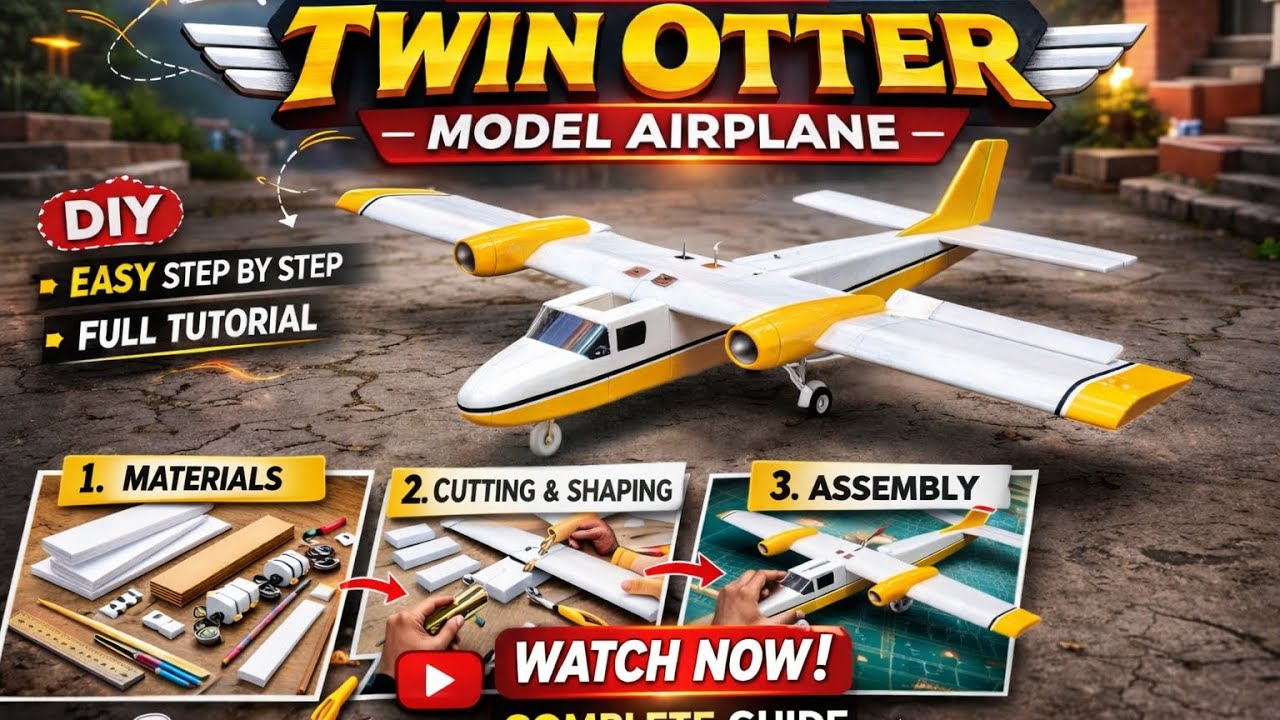 How to Make a Handmade Twin Otter RC Plane ✈️ (Step by Step DIY)