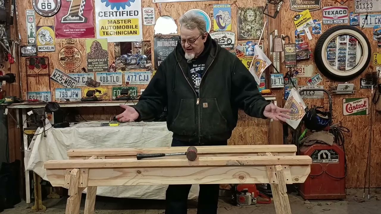 Winter weather project. Multi level take down bench.