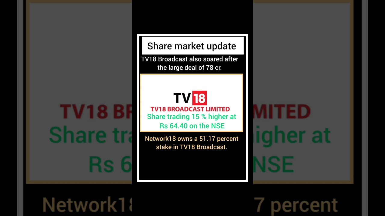 share market update || network18  stock news | tv18 broadcast stock news #sharemarket #shorts #viral