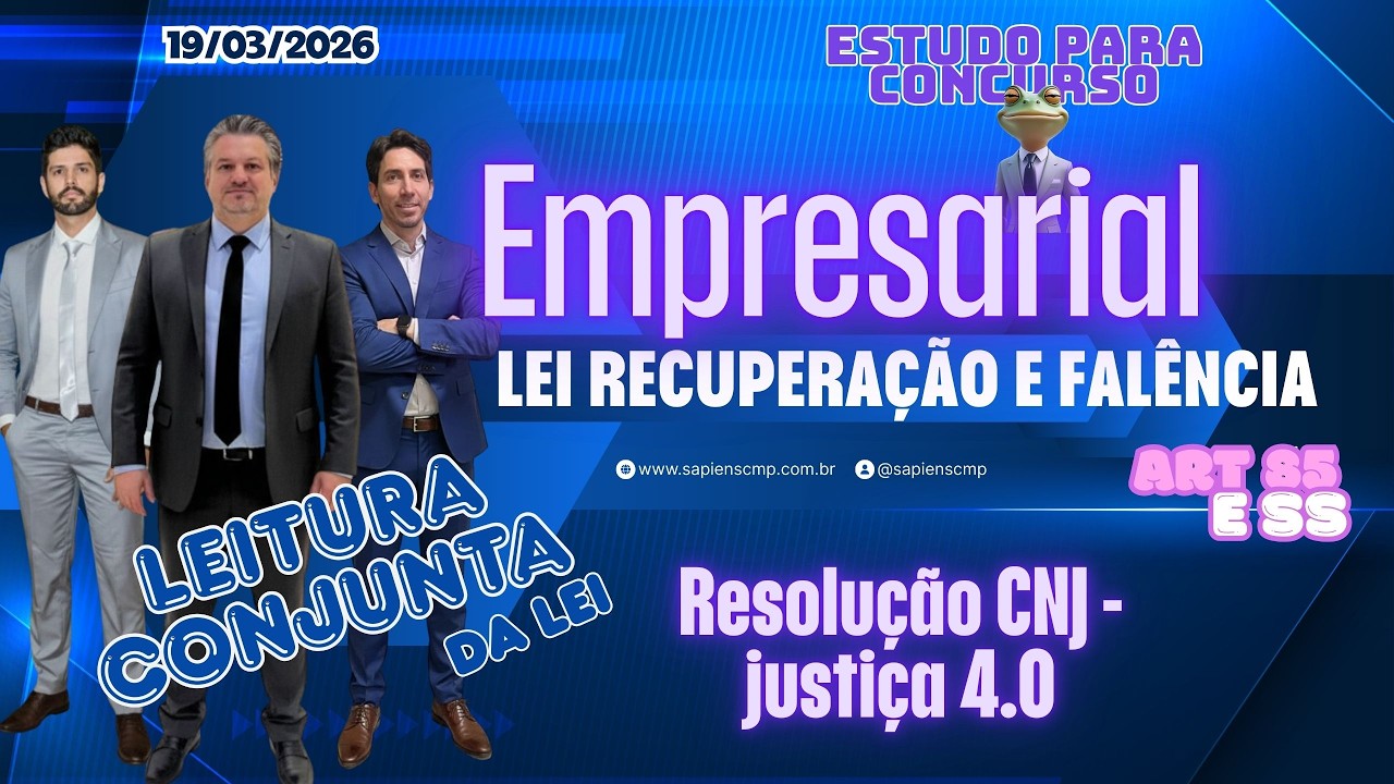⚖️Rec e Falência Art 85 e ss | Estudo DIRIGIDO P CONCURSO - Lei COMENTADA | Batendo a FGV