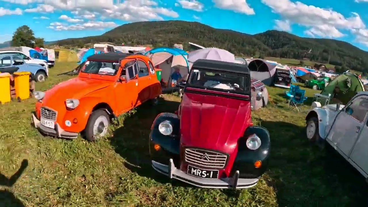 24th World Meeting of 2CV Friends 2023 Switzerland -  a tour of the campsite