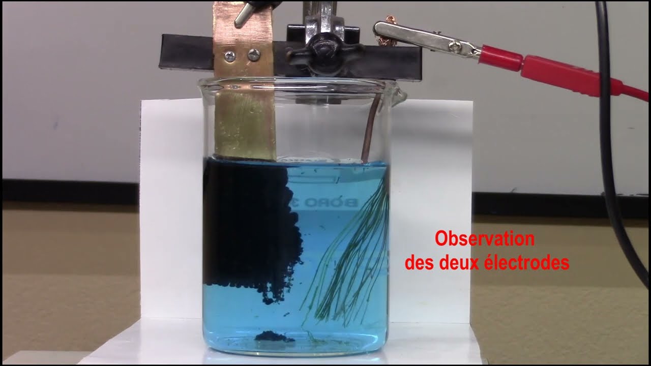Électrolyse à anode soluble: Sulfate de cuivre II.
