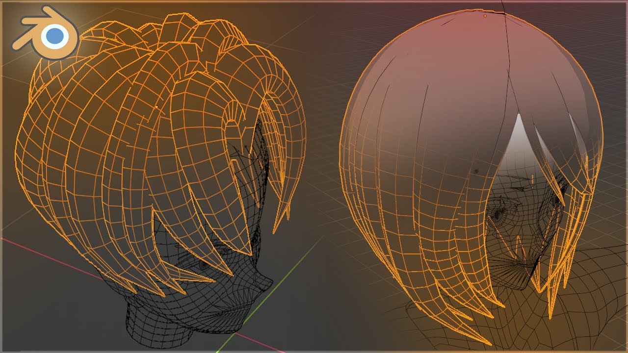 Blender: How to Make HAIR, Full Workflow | Modelling, Texturing, Normal Editing Hair