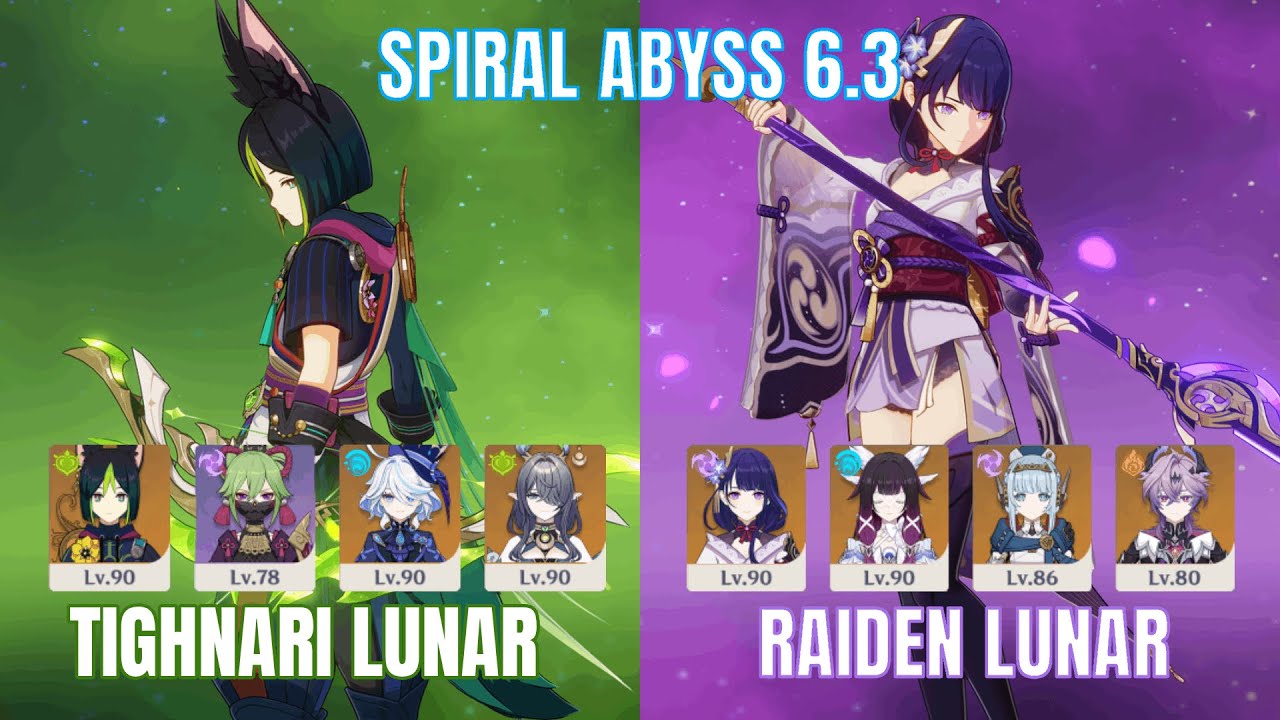 【原神】螺旋12層 | 1凸ティナリ&無凸雷電将軍 | Spiral abyss 6.3