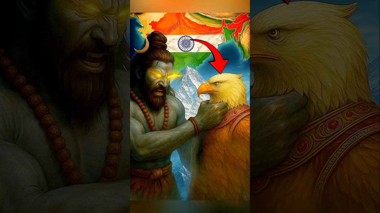 Lord Shiv v/s Garud dev😡. This war created Indian map first time. #shorts